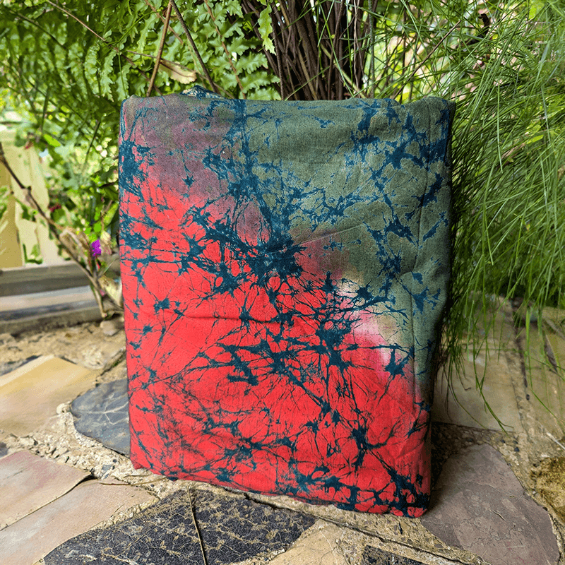 Batik Farbic (Red and Green) - 6 Yards