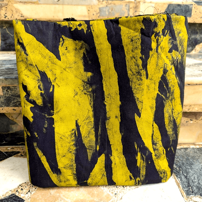 Batik Farbic (Yellow and Black) - 6 Yards